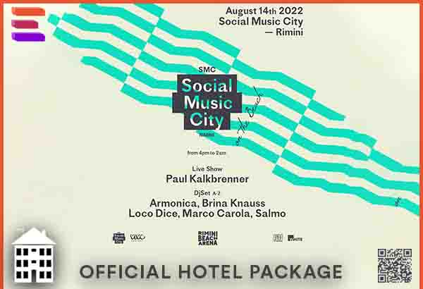 Social Music City Rimini Beach Arena + Cocoricò 14 Agosto 2022 – Pacchetti Hotel + Biglietto