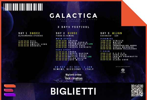 Capodanno 2023 Galactica Rimini Riccione – Ticket ufficiali